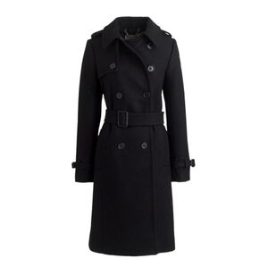 J. Crew Black Double-Breasted Coat